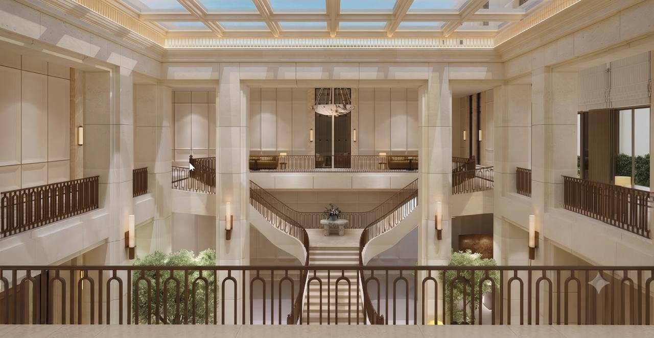 Lodha Hopefarm Whitefield atrium staircase — illustrative concept